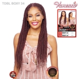Vanessa Synthetic Tops Four Braid Swissilk Designer Lace Front Wig - TDBL BOXY 34